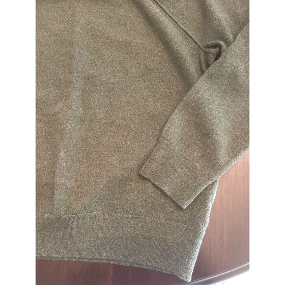 Banana Republic Mens Italian Merino Wool Fine Knit Sweater Sz XL Green Cozy Luxe - Picture 4 of 13